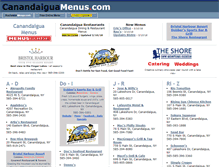 Tablet Screenshot of canandaiguamenus.com